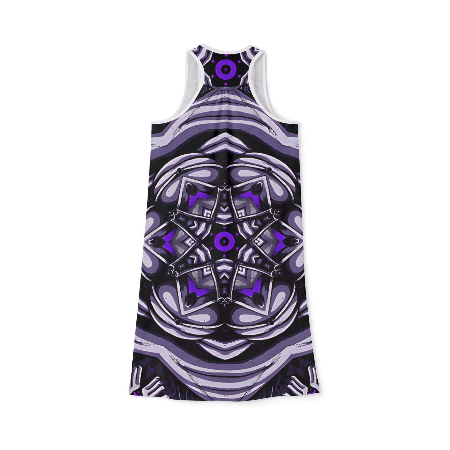 Women's Kaleidoscope Purple Racer back All-Over Print Dress