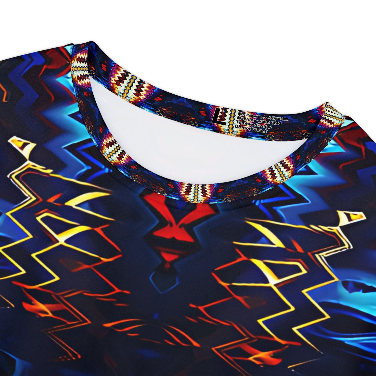 Women's Kaleidoscope Neon Abstract All-Over Print Unisex Cut & Sew Tee