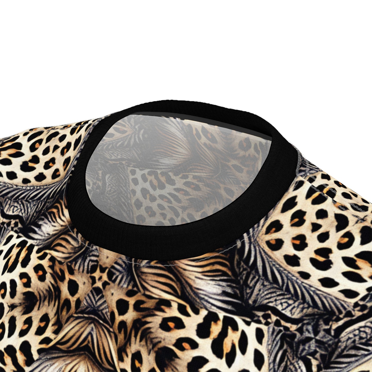 Women's Leopard Mosaic Pattern All-Over Print Unisex Cut & Sew Tee