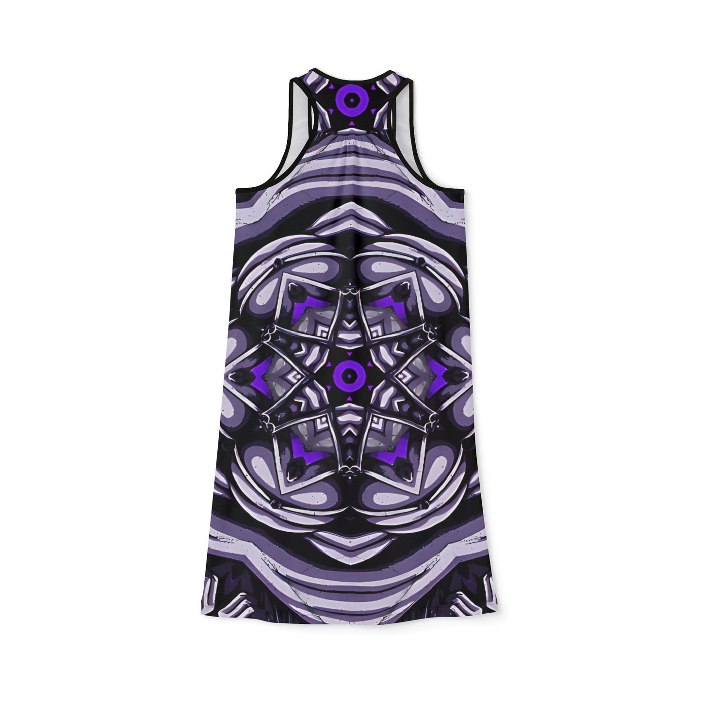 Women's Kaleidoscope Purple Racer back All-Over Print Dress