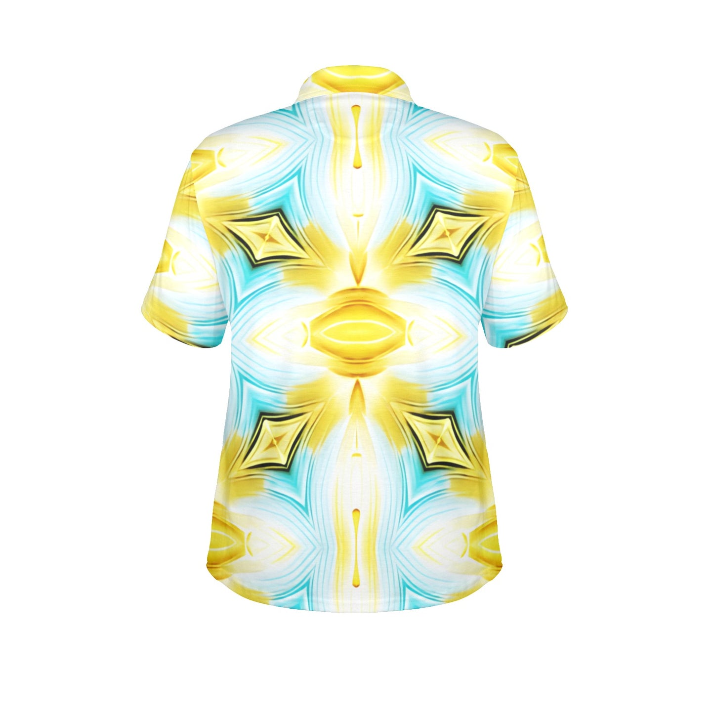 Women's Vibrant Kaleidoscope Geo Pattern All-Over Print Polo Shirt