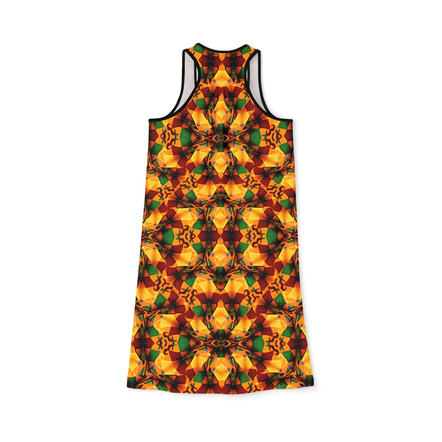 Women's Kaleidoscope Floral Racer back All-Over Print Summer Dress
