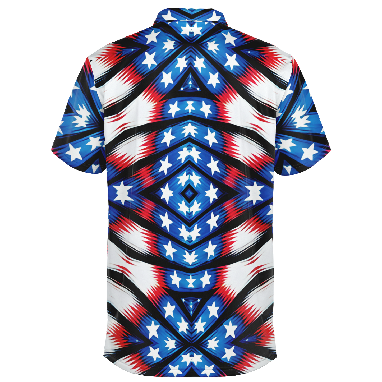 Men's American Flag Pattern All-Over Print Polo Shirt