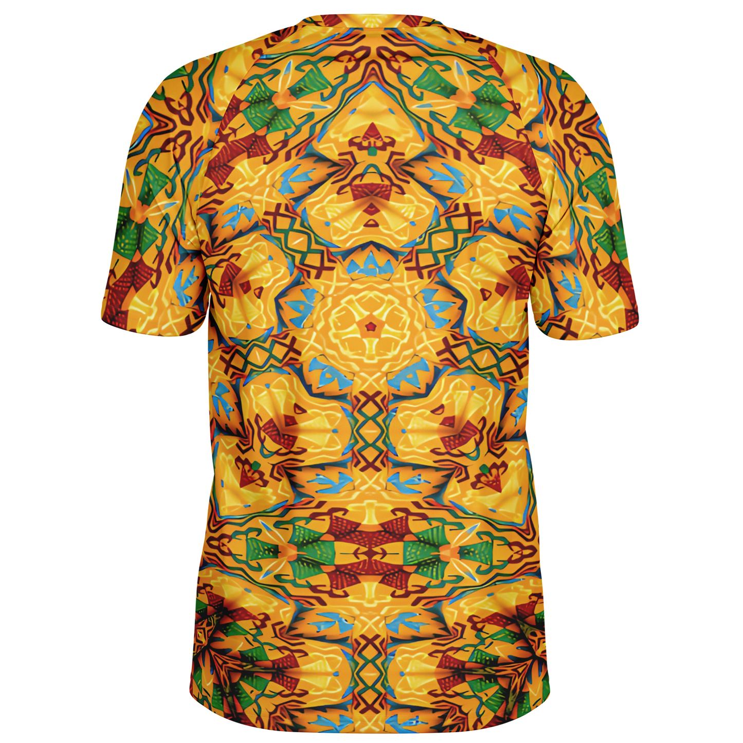 Men's Golden Kaleidoscope Design Soccer Jersey
