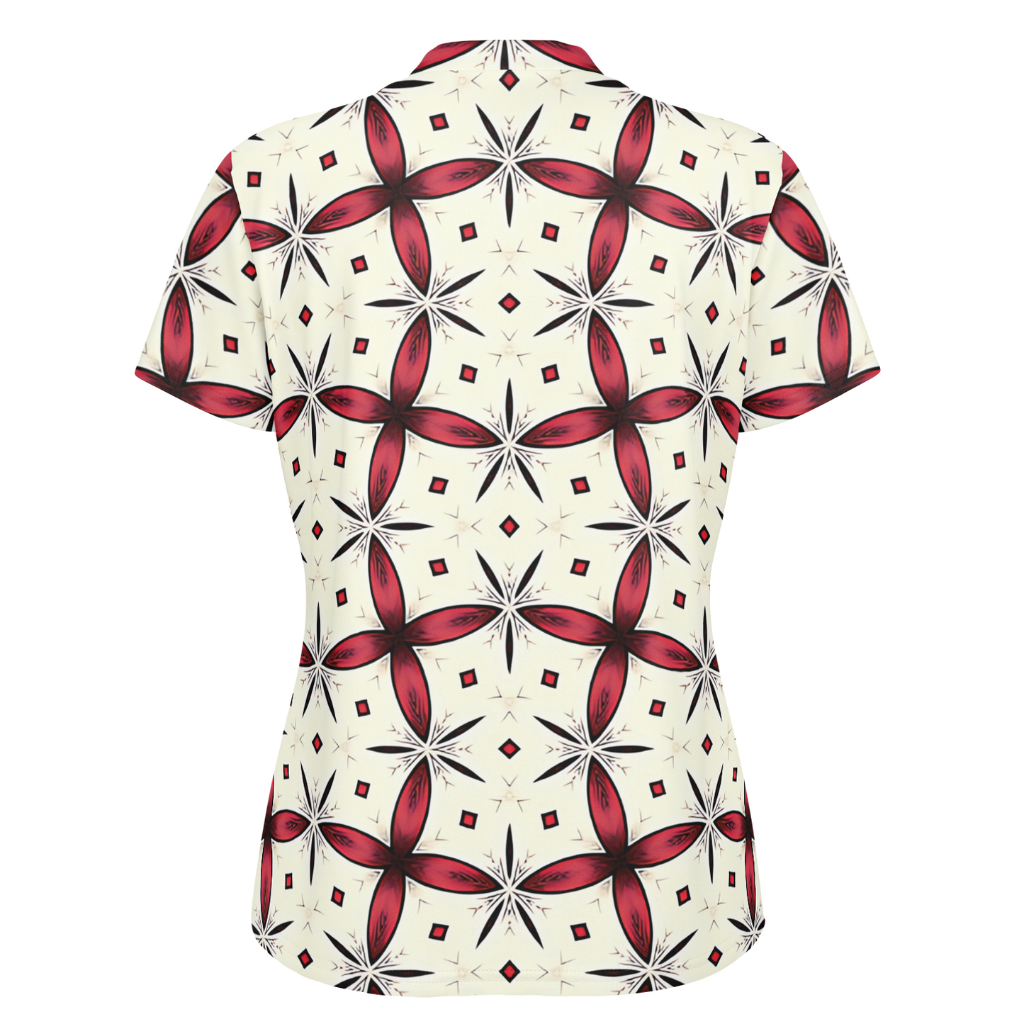 Women's Stand Up Collar Polo Shirt