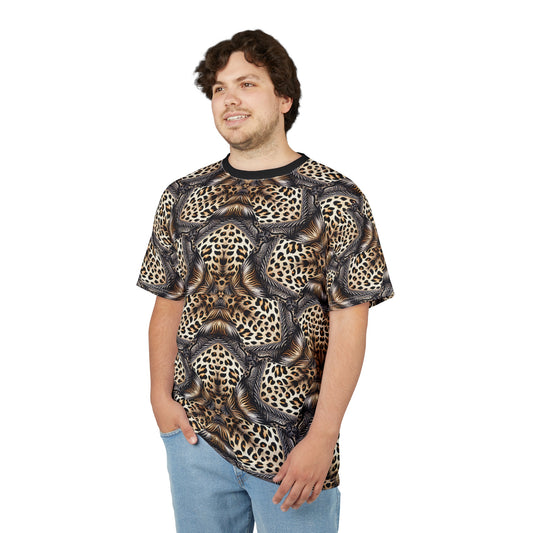 Men's Leopard Mosaic Pattern All-Over Print Unisex Cut & Sew Tee