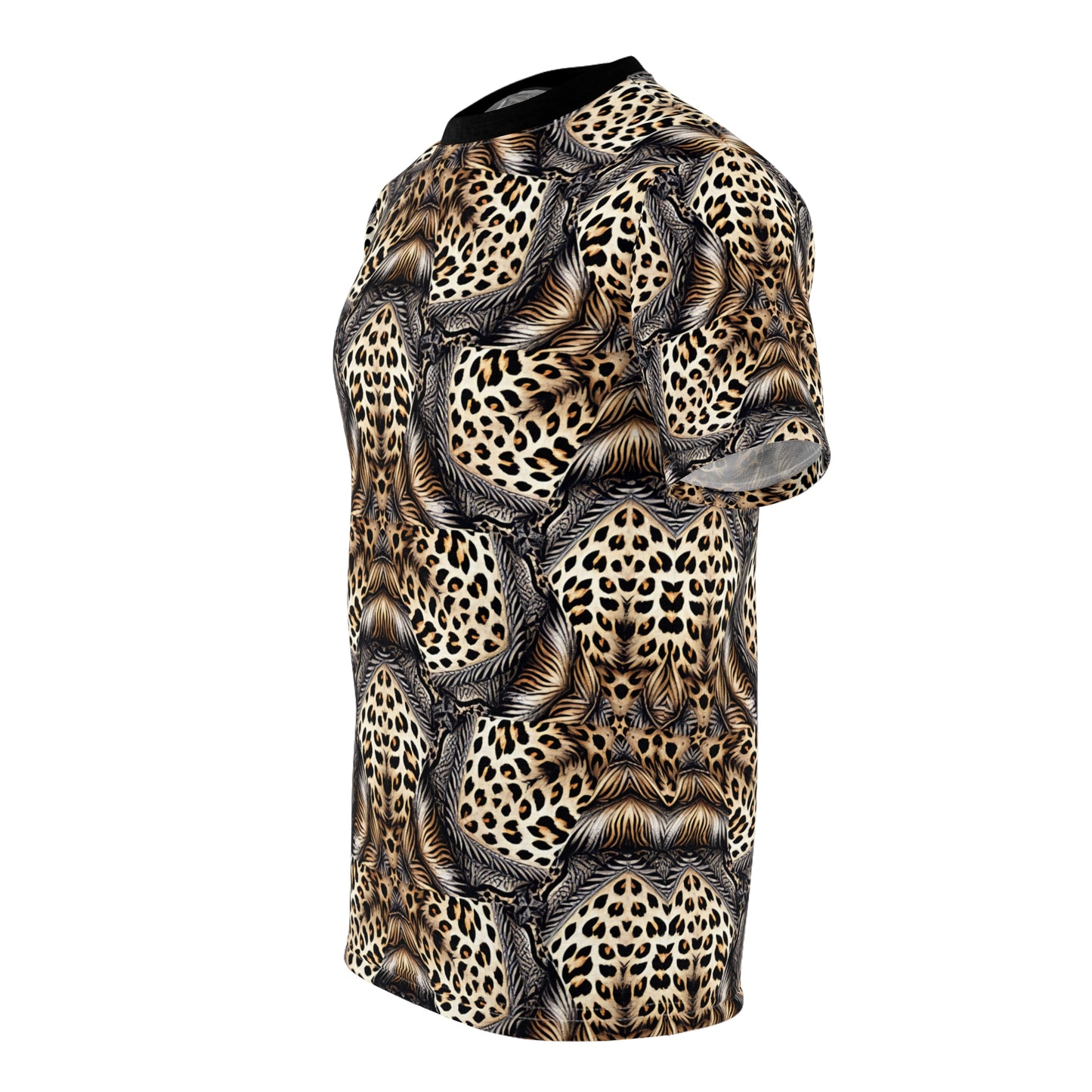 Men's Leopard Mosaic Pattern All-Over Print Unisex Cut & Sew Tee