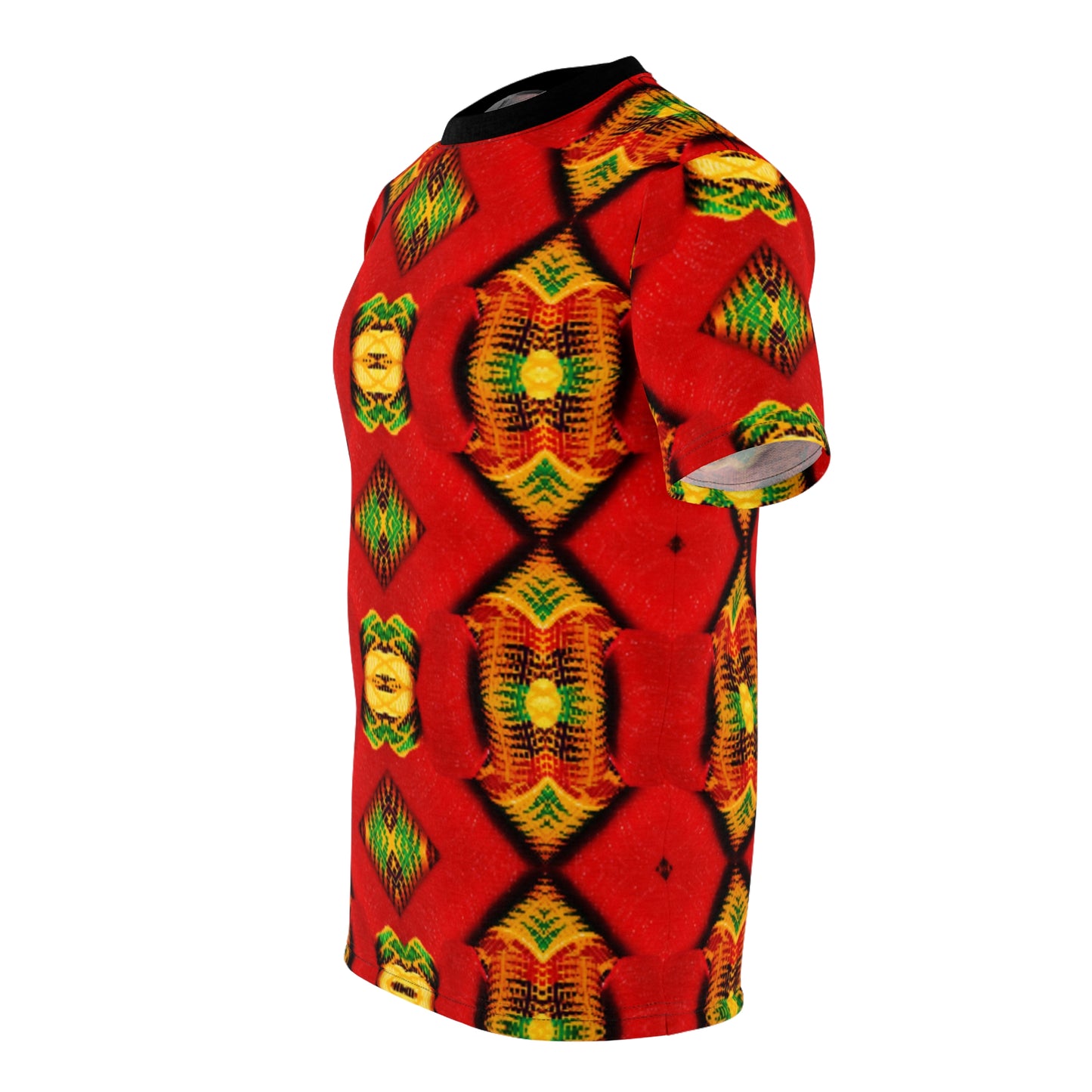 Men's Red Bold Tribal All-Over Print Unisex Cut & Sew Tee