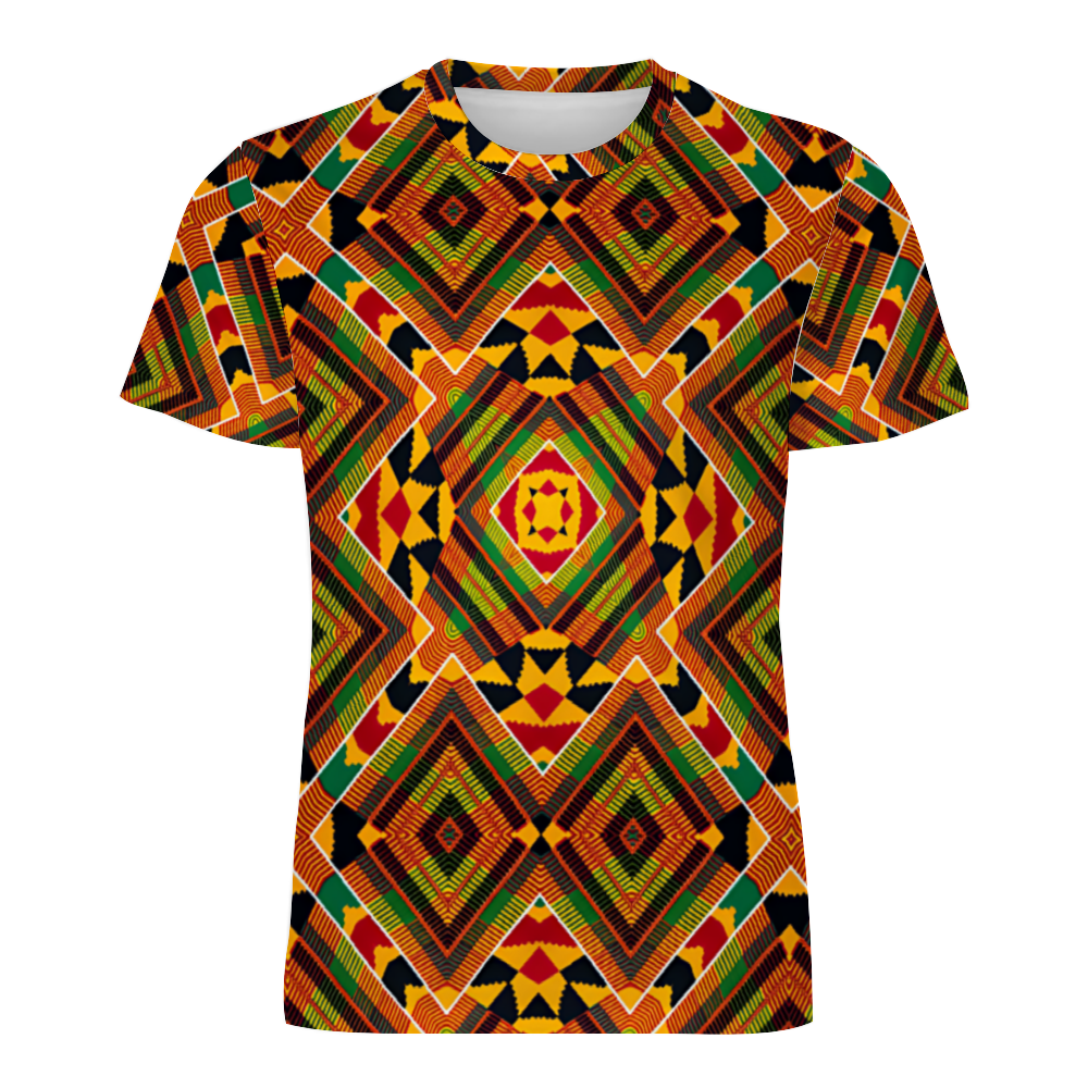 Men's Custom All Print Round Neck Short Sleeve T-Shirt