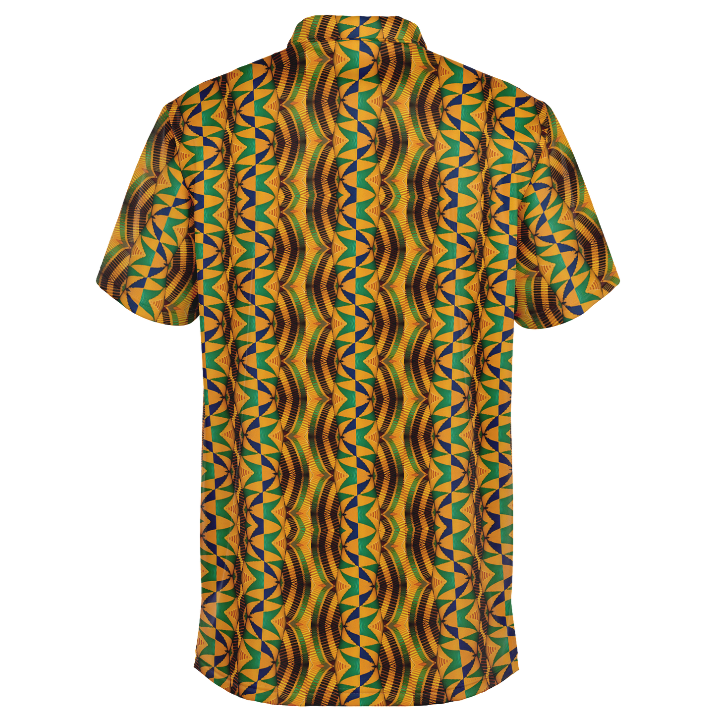 Men's African Kente Geometric Pattern All-Over Print Polo Shirt