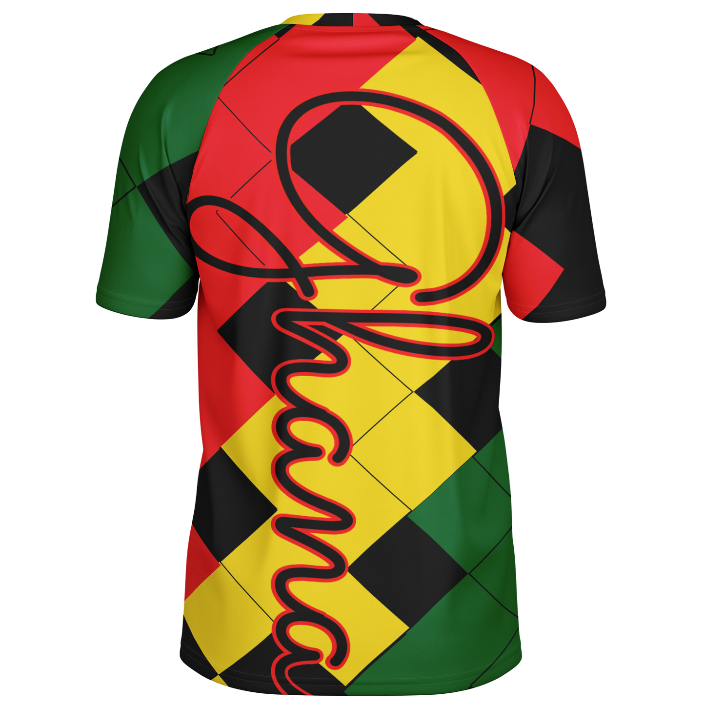 Men's Red Yellow Green and Black Stars Soccer Jersey