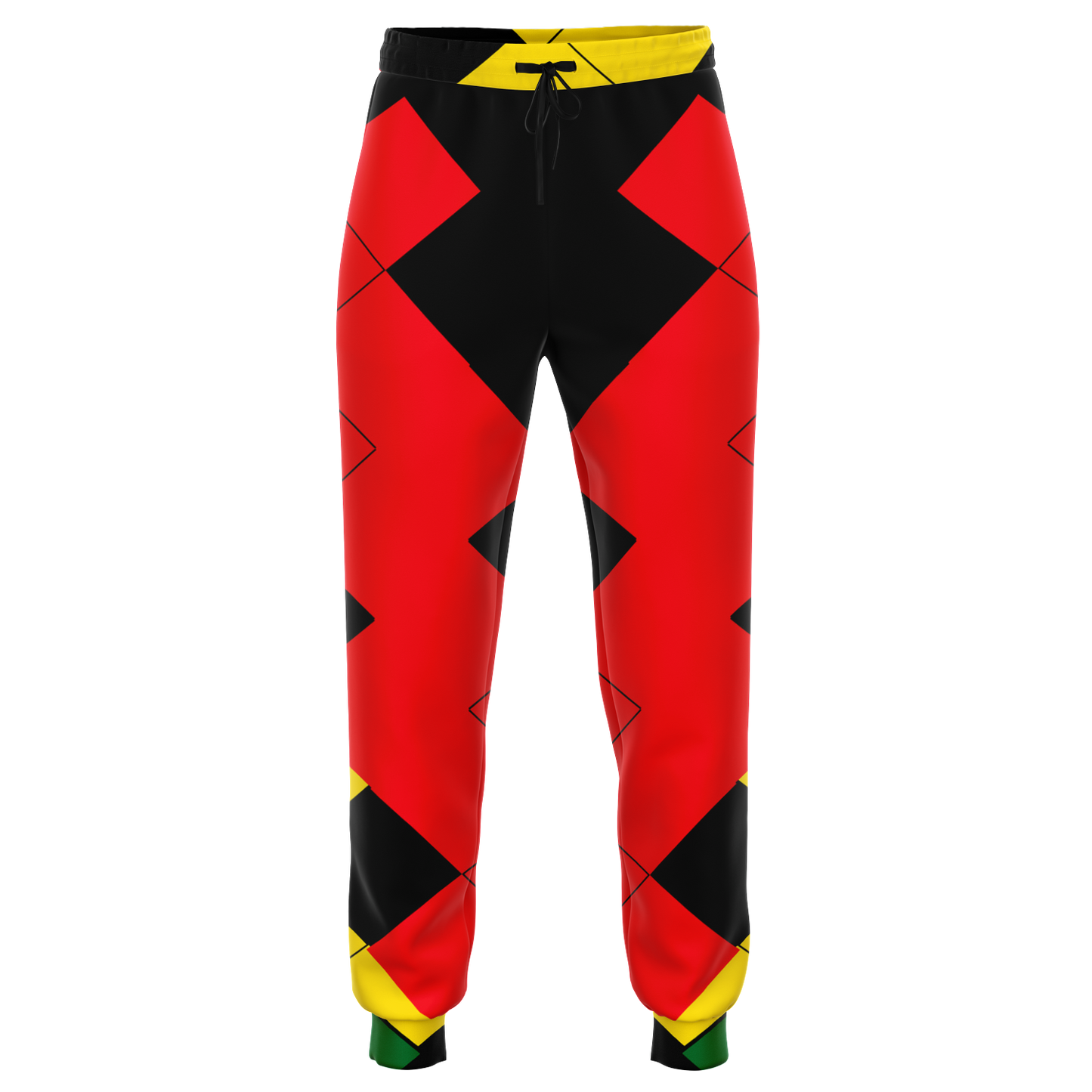 Women's Ghana Flag & Black Star Pattern All-Over Print Athletic Jogger