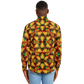 Men's Vibrant Autumn Kaleidoscope Pattern Spread Collar Long Sleeve Button-Down All Over Print Shirt.
