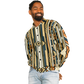 Men's Retro Geometric Tribal Pattern Design All-Over Print Baseball Jacket
