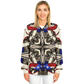 Women's Patriotic Star Kaleidoscope Pattern All-Over Print Baseball Jacket