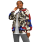 Women's Patriotic Star Kaleidoscope Pattern All-Over Print Baseball Jacket