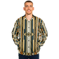 Men's Retro Geometric Tribal Pattern Design All-Over Print Baseball Jacket