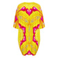 Women Bright Floral Pattern All Over Print Women's Oversized T- Shirt Loungewear