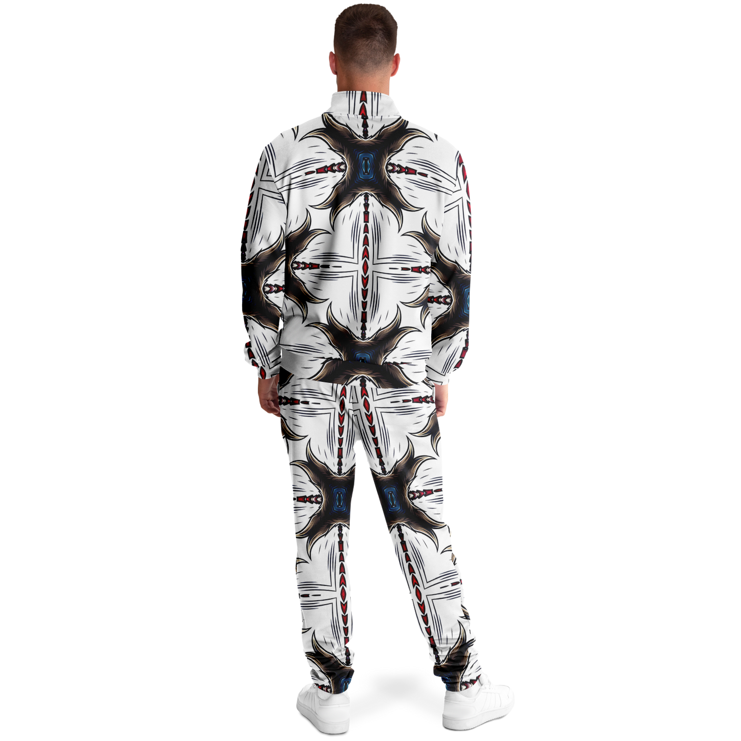 Men's Abstract Symmetry Pattern Track Jacket and Pants