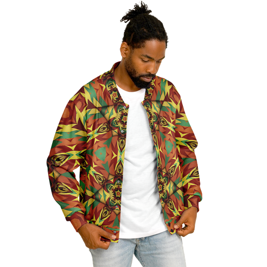 Men's Bold Tribal Kaleidoscope Pattern All Over Print Baseball Jacket
