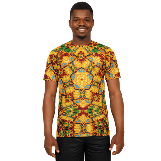 Men's Golden Kaleidoscope Design Soccer Jersey
