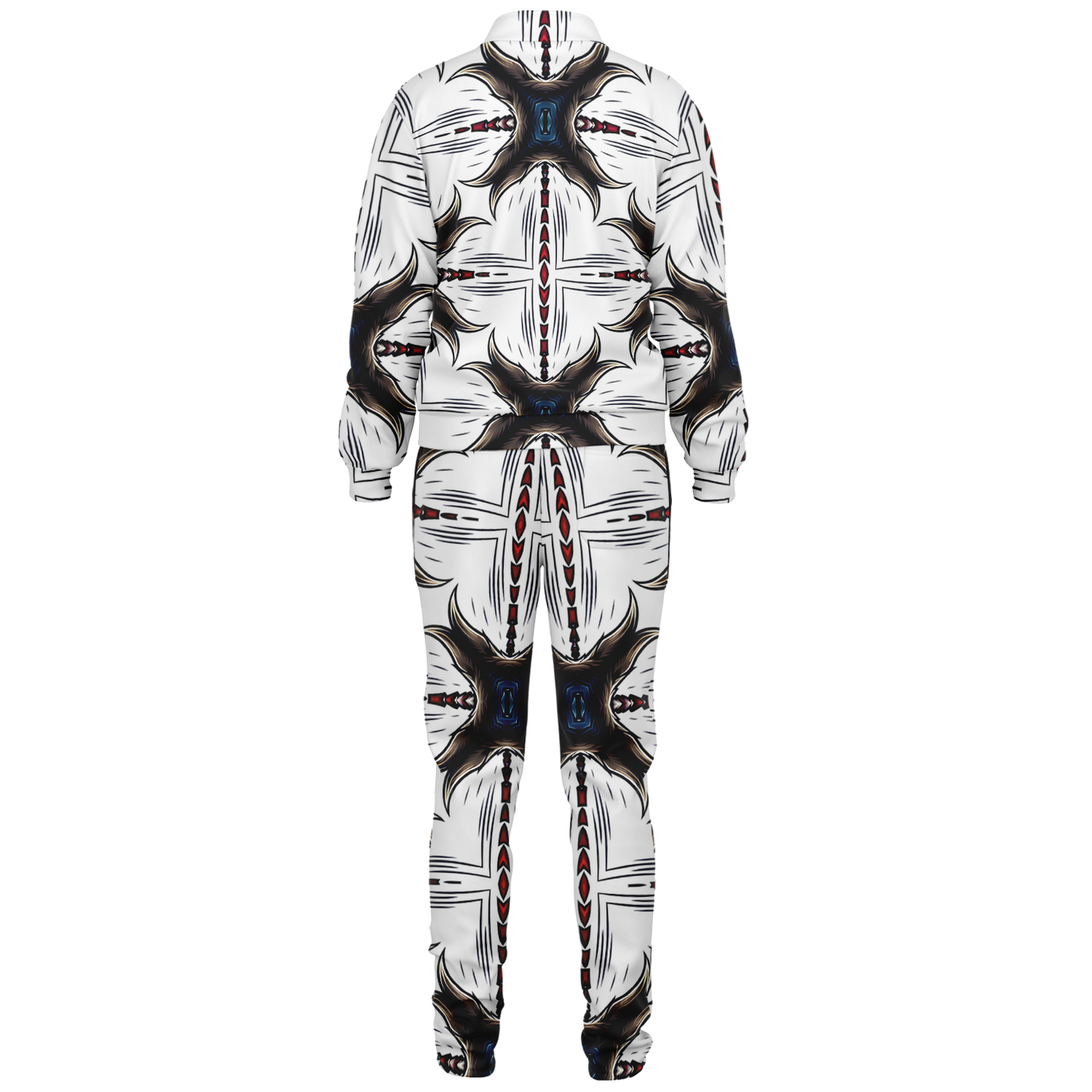 Men's Abstract Symmetry Pattern Track Jacket and Pants