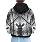 Men's Monochrome Kaleidoscope Pattern Men's All Over Print Hoodie