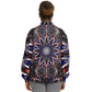 Women's Starburst Patriotic Colors Pattern All-Over-Print Baseball Jacket