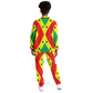 Women's Red Yellow Green Black Stars Pride Flag Track Jacket and Pants