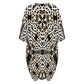 Women's Leopard Kaleidoscope Pattern All-Over Print Oversized T- Shirt Loungewear