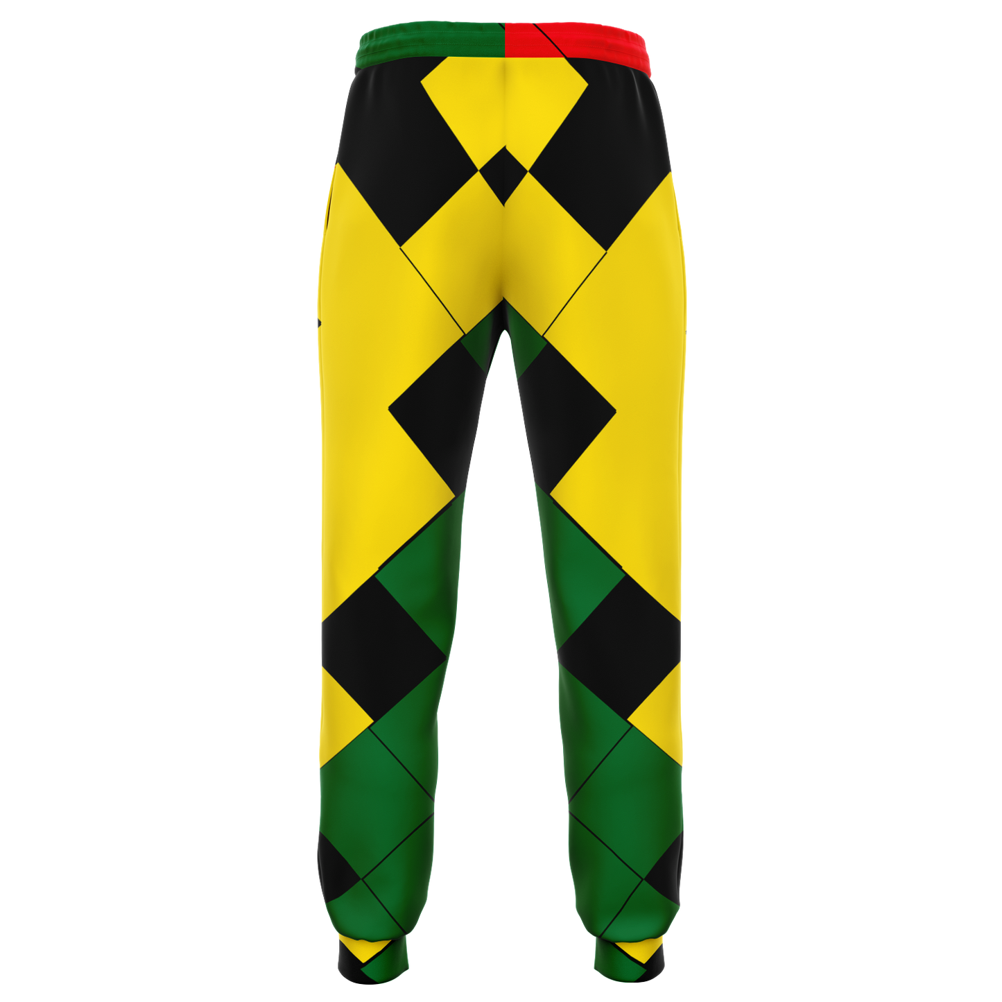 Women's Ghana Flag & Black Star Pattern All-Over Print Athletic Jogger