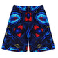 Men's Blue & Red Kaleidoscope Pattern Zip-Up Polo Set
