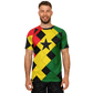 Men's Red Yellow Green and Black Stars Soccer Jersey