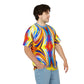 Men's Vibrant Abstract Art All-Over Print Tee