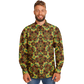 Men's Vibrant Geometric Pattern Spread Collar Long Sleeve Button-Down All Over Print Shirt.