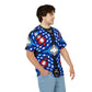 Men's American Flag Pattern All-Over Print Unisex Cut & Sew Tee