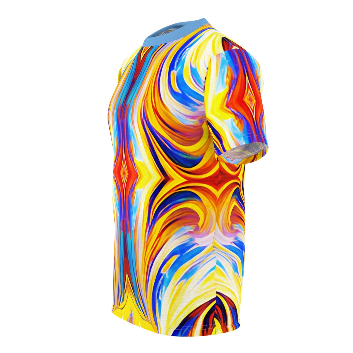 Men's Vibrant Abstract Art All-Over Print Tee