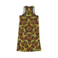Women Vintage Earth Tone Racer back All-Over-Print Dress