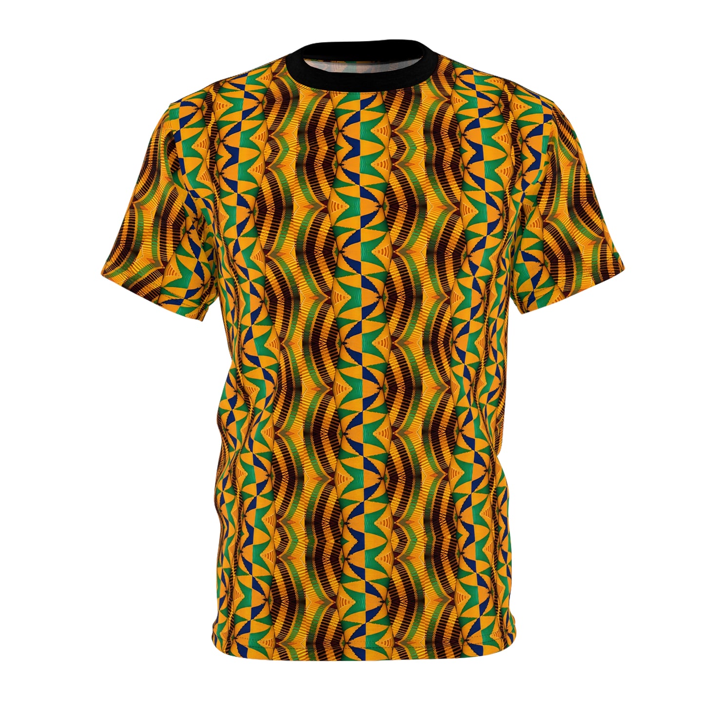 Women's African Kente Geometric Pattern All-Over Print Tee