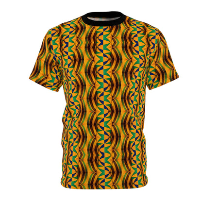 Women's African Kente Geometric Pattern All-Over Print Tee