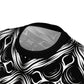 Women's Black & White Kaleidoscope Pattern All-Over Print Graphic Shirt