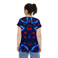 Women's Kaleidoscope Neon Floral All-Over Print Unisex Cut & Sew Tee