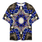 Men's Kaleidoscope Star Pattern All-Over Print Plus Size Drop Shoulder T-Shirt