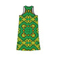 Women's Green & Yellow Kaleidoscope Racer back Dress