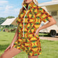Women’s Vibrant Autumn Kaleidoscope Pattern All Over Print Windbreaker Short Set