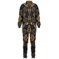 Men's Geometric Gold & Black Pattern Track Jacket and Pants