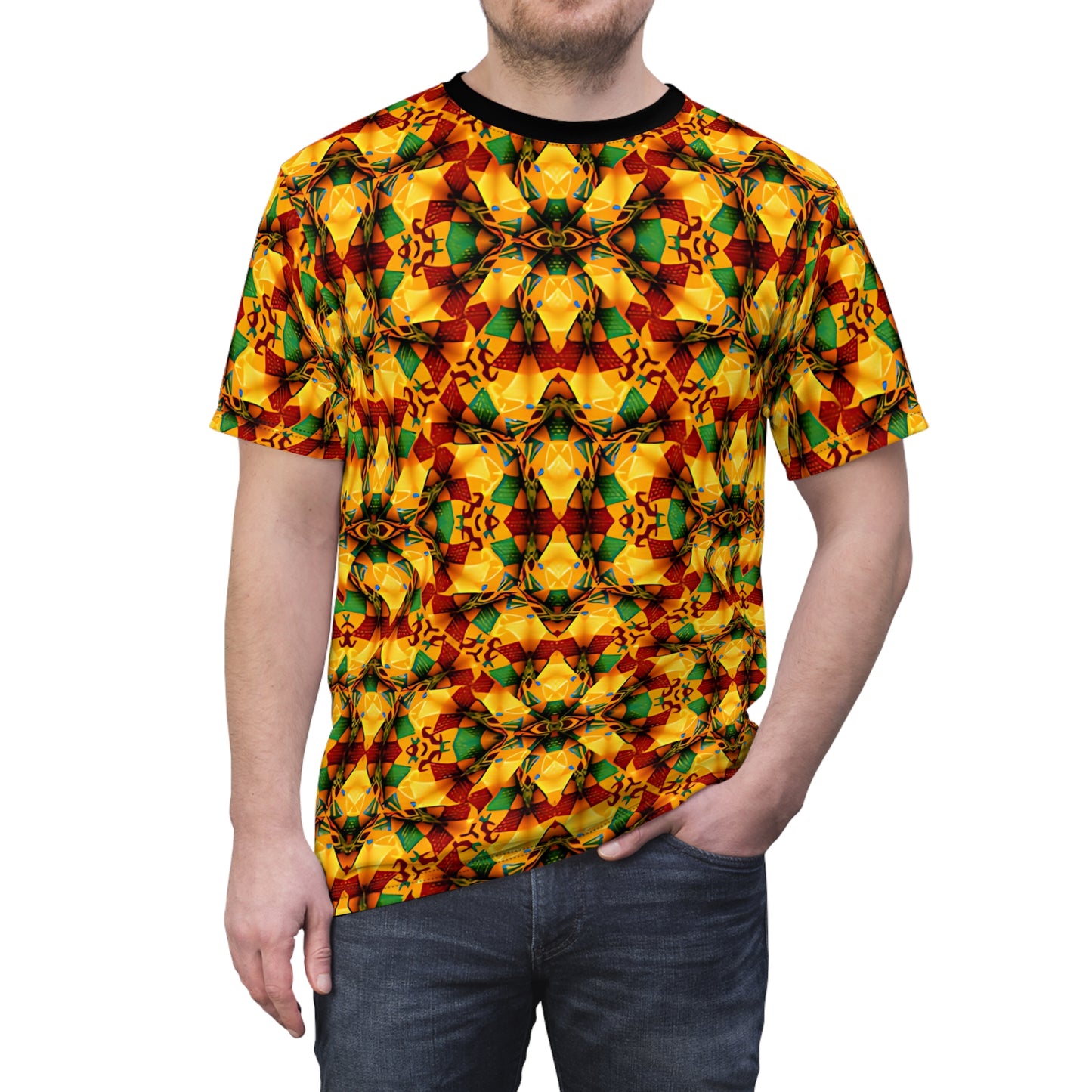 Men's Kaleidoscope Flame All-Over Print Tee