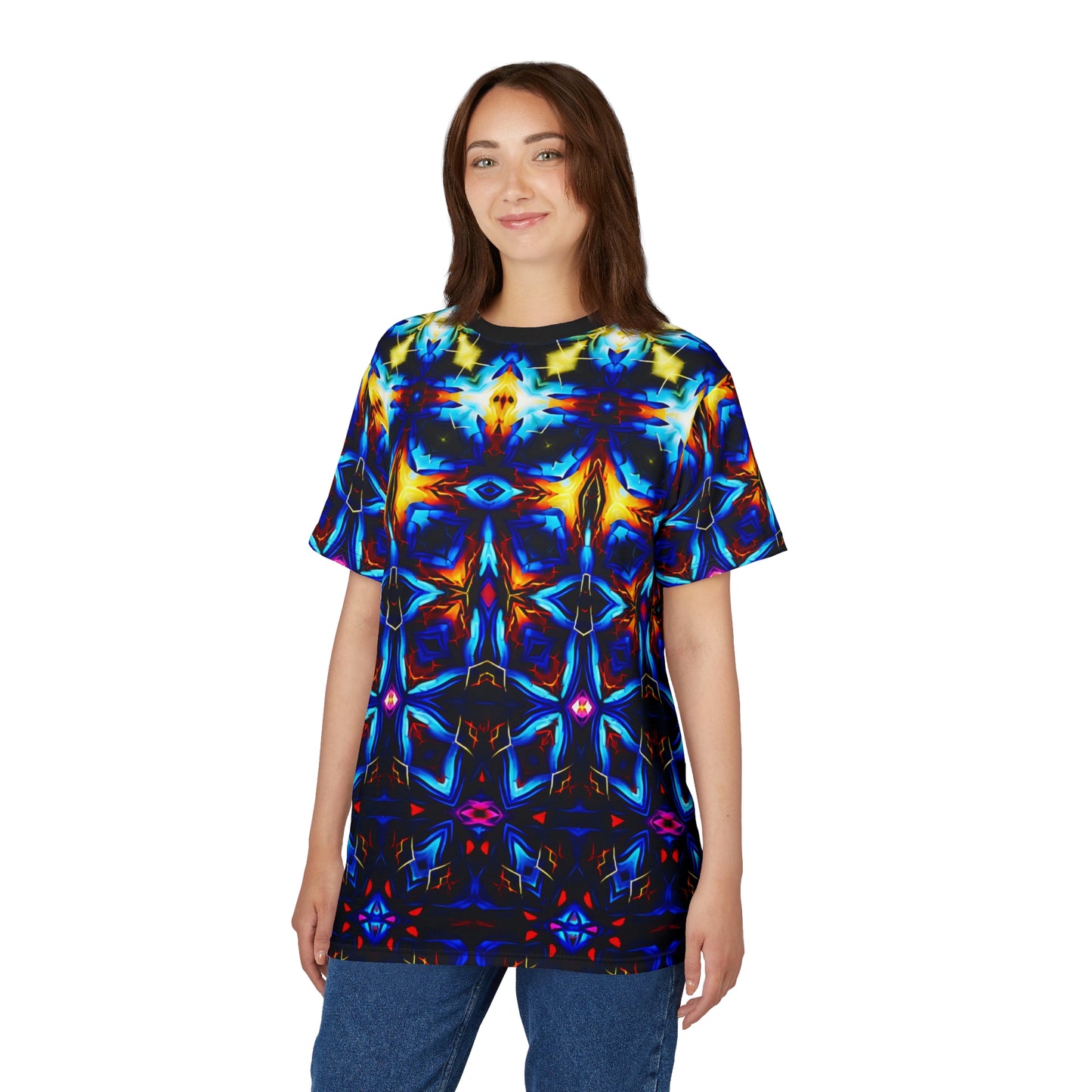 Women's Psychedelic Kaleidoscope All-Over Print Unisex Cut & Sew Tee