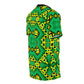 Men's Green & Yellow Kaleidoscope Pattern All-Over Print Shirt