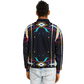 Men's Abstract Neon Geometry Pattern Design All Over Print Baseball Jacket